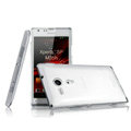 IMAK Crystal Case Hard Cover Transparent Shell for Sony Ericsson M35h Xperia SP - White