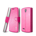 IMAK R64 lines leather Case Support Holster Cover for ZTE N909 - Rose