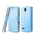 IMAK R64 lines leather Case Support Holster Cover for ZTE N909 - Sky blue