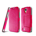 IMAK RON Series leather Case Support Holster Cover for Samsung GALAXY S4 I9500 SIV - Rose