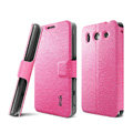 IMAK Slim leather Case support Holster Cover for Huawei G520 - Pink