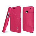 IMAK Squirrel lines leather Case support Holster Cover for HTC One 802t 802d 802w - Rose