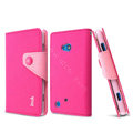 IMAK cross Flip leather case book Holster holder cover for Nokia Lumia 720 - Rose