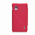 Nillkin England Retro Leather Case Holster Cover for LG E975 Optimus G - Red