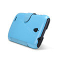 Nillkin Fresh leather Case Bracket Holster Cover Skin for HUAWEI G610 - Blue