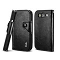 IMAK R64 book leather Case support flip Holster Cover for Samsung i939D GALAXY SIII - Black