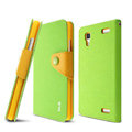 IMAK cross Flip leather case book Holster folder cover for BBK vivo Xplay X510w X5 - Green