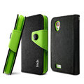 IMAK cross Flip leather case book Holster folder cover for HTC T328t Desire VT - Black
