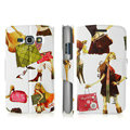 IMAK Flip Painting leather Case support Holster Cover for Samsung i829 Galaxy Style Duos - White