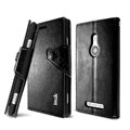 IMAK R64 Flip leather Case support Holster Cover for Nokia Lumia 925T 925 - Black