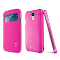 IMAK Shell Flip Leather Case Holster Cover Skin for Samsung I9190 GALAXY S4 Mini - Rose