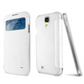 IMAK Shell Flip Leather Case Holster Cover Skin for Samsung I9190 GALAXY S4 Mini - White