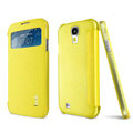IMAK Shell Flip Leather Case Holster Cover Skin for Samsung I9190 GALAXY S4 Mini - Yellow