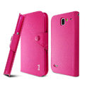 IMAK cross Flip leather case book Holster cover for Coolpad 9070+XO - Rose