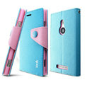 IMAK cross Flip leather case book Holster holder cover for Nokia Lumia 925T 925 - Blue