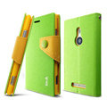 IMAK cross Flip leather case book Holster holder cover for Nokia Lumia 925T 925 - Green