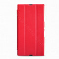 Nillkin Flip leather Case Holster Cover Skin for Sony Ericsson XL39H Xperia Z Ultra - Red