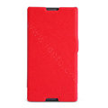 Nillkin Fresh Flip leather Case book Holster Cover Skin for Sony Ericsson S39h Xperia C - Red