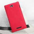 Nillkin Super Matte Hard Case Skin Cover for Sony Ericsson S39h Xperia C - Red