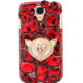 Bling Crystal Cover Rhinestone Diamond Case For Samsung GALAXY S4 I9500 SIV - Red