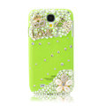 Bling Love Crystal Case Pearl Cover for Samsung GALAXY S4 I9500 SIV - Green