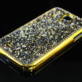 Luxury Bling Case Protective Shell Cover for Samsung GALAXY S4 I9500 SIV - Gold