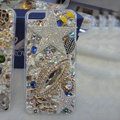 Bling S-warovski crystal cases Angel star diamond covers for iPhone 5C - White