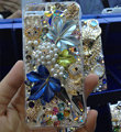 Bling S-warovski crystal cases Maple Leaf diamond cover for iPhone 5C - Blue