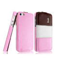 IMAK Chocolate Series leather Case Holster Cover for iPhone 5C - Pink