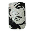 Luxury Bling Holster Covers MICHAEL JACKSON Crystal diamond Cases for iPhone 5C - Black