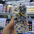 S-warovski crystal cases Bling Flower diamond cover for iPhone 5C - Gray