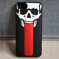 Skull 3D Tongue Hard Back Cases With Stand Covers for iPhone 5C - Black