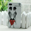 Skull Hard Back Cases Matte Covers Skin for iPhone 5C - White