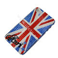 Bling S-warovski crystal cases Britain flag diamond covers for iPhone 5S - Blue