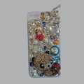 Bling S-warovski crystal cases Panda diamond cover for iPhone 5S - Gold