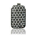 Luxury Bling Holster Covers Leopard diamond Crystal Cases for iPhone 5S - Black