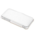 ROCK Dancing Series Side Flip Leather Cases Holster Covers for iPhone 5S - White and Gray
