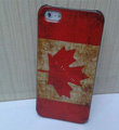 Retro Canada flag Hard Back Cases Covers Skin for iPhone 5S