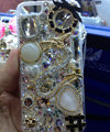 S-warovski crystal cases Bling Dragon diamond cover for iPhone 5S - White