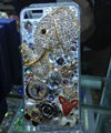 S-warovski crystal cases Bling Elephant diamond cover for iPhone 5S - White