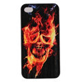 Skull Hard Back Cases Covers Skin for iPhone 5S - Black EB006