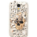 Bling Skull Crystal Cover Rhinestone Diamond Case For Samsung GALAXY NoteIII 3 - White