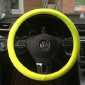 Auto Car Steering Wheel Cover Airhole Microfiber leather Diameter 15 inch 38CM - Fluorescent Green