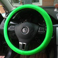 Auto Car Steering Wheel Cover Airhole Microfiber leather Diameter 15 inch 38CM - Green