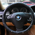 Auto Car Steering Wheel Cover Imitation sheepskin Diameter 15 inch 38CM - Black