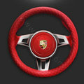 Auto Car Steering Wheel Cover Imitation sheepskin Diameter 15 inch 38CM - Red