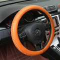 Auto Car Steering Wheel Cover Weave Microfiber leather Diameter 15 inch 38CM - Brown