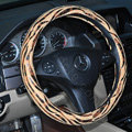 Auto Car Steering Wheel Cover Zebra Velvet Splice Diameter 15 inch 38CM - Brown