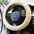 Yle Auto Car Steering Wheel Cover Faux Mink hair Diameter 15 inch 38CM - Yellow