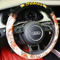 Yle Auto Car Steering Wheel Cover Lace Superfibers Diameter 15 inch 38CM - Orange